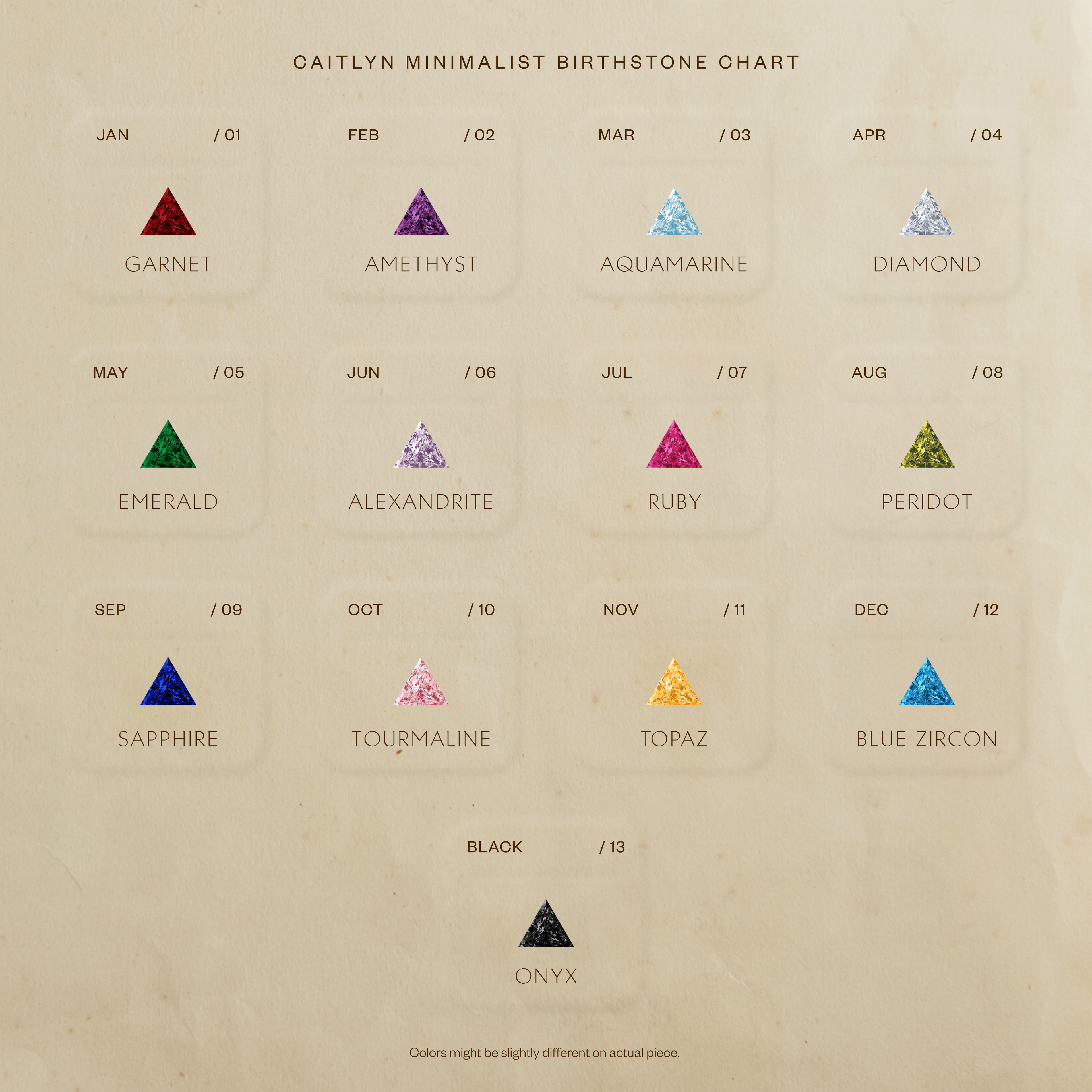 Toi et Moi Triangle Birthstone Ring