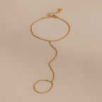 Star Curb Hand Chain Bracelet
