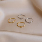 Rylee Diamond Wire Earrings in Silver
