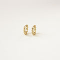 Dainty Sphere Beaded Huggies in 18K Gold