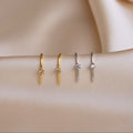 Rylee Diamond Wire Earrings in Silver