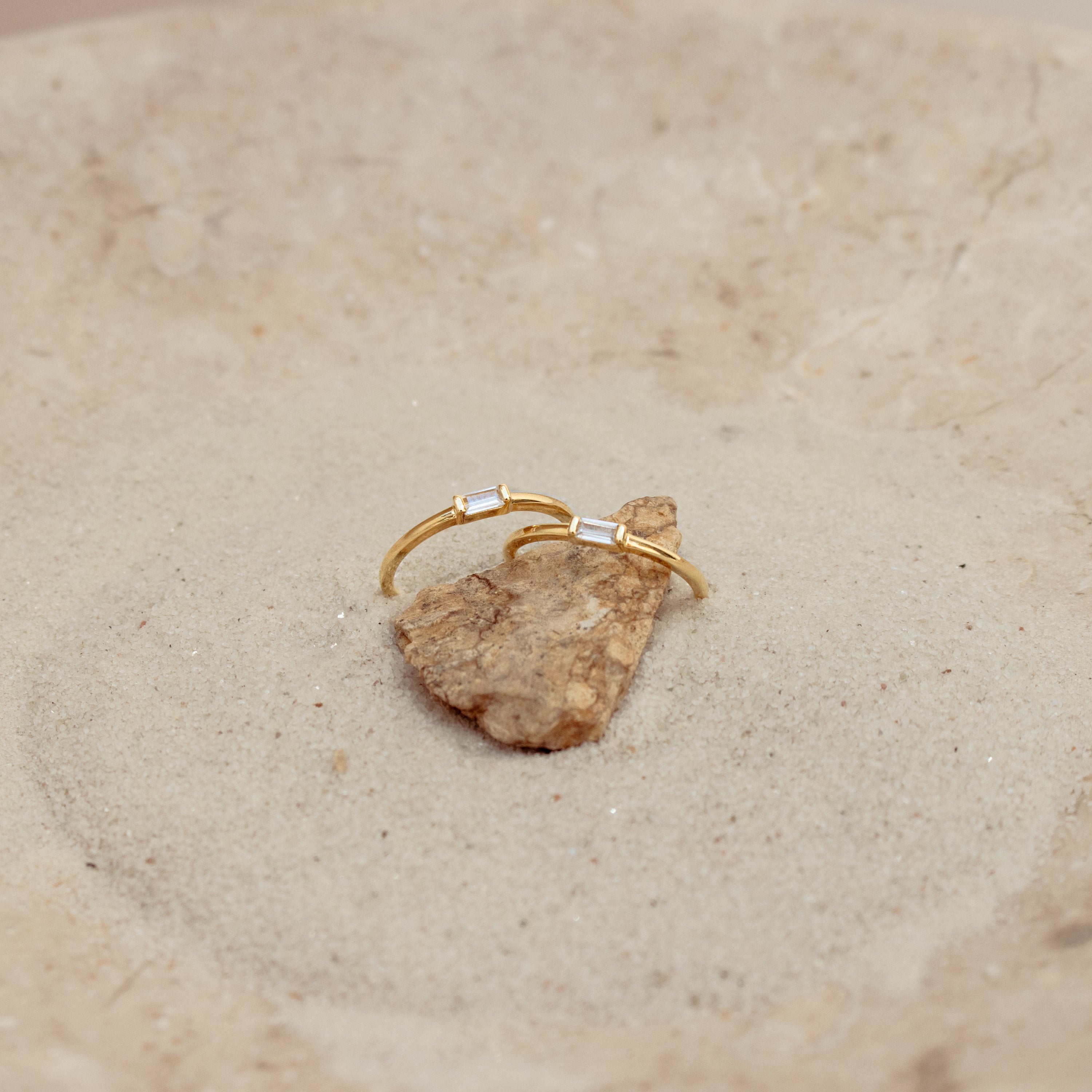Anillo de diamantes baguette