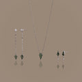 Aerial Agate Jewelry Set in Silver