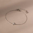 Rounded Flower Jewelry Set in Silver