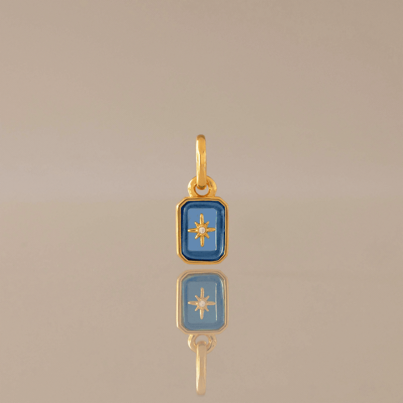 North Star Aquamarine Charm