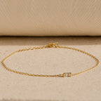 Pulsera con piedras de nacimiento de talla baguette