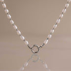 Pearl Station Beaded Charm Necklace