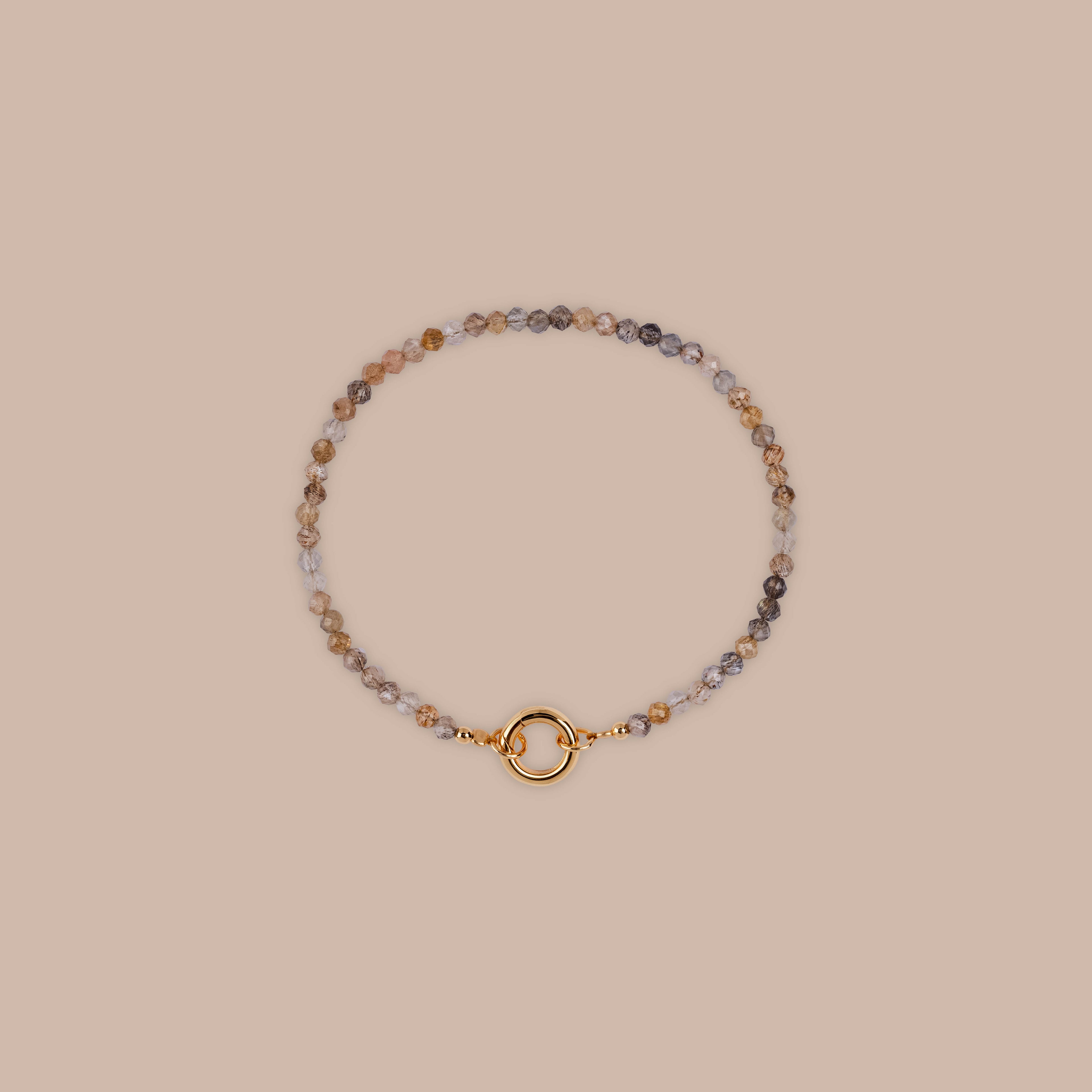 Sunstone Beaded Charm Bracelet