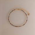 Sunstone Beaded Charm Anklet