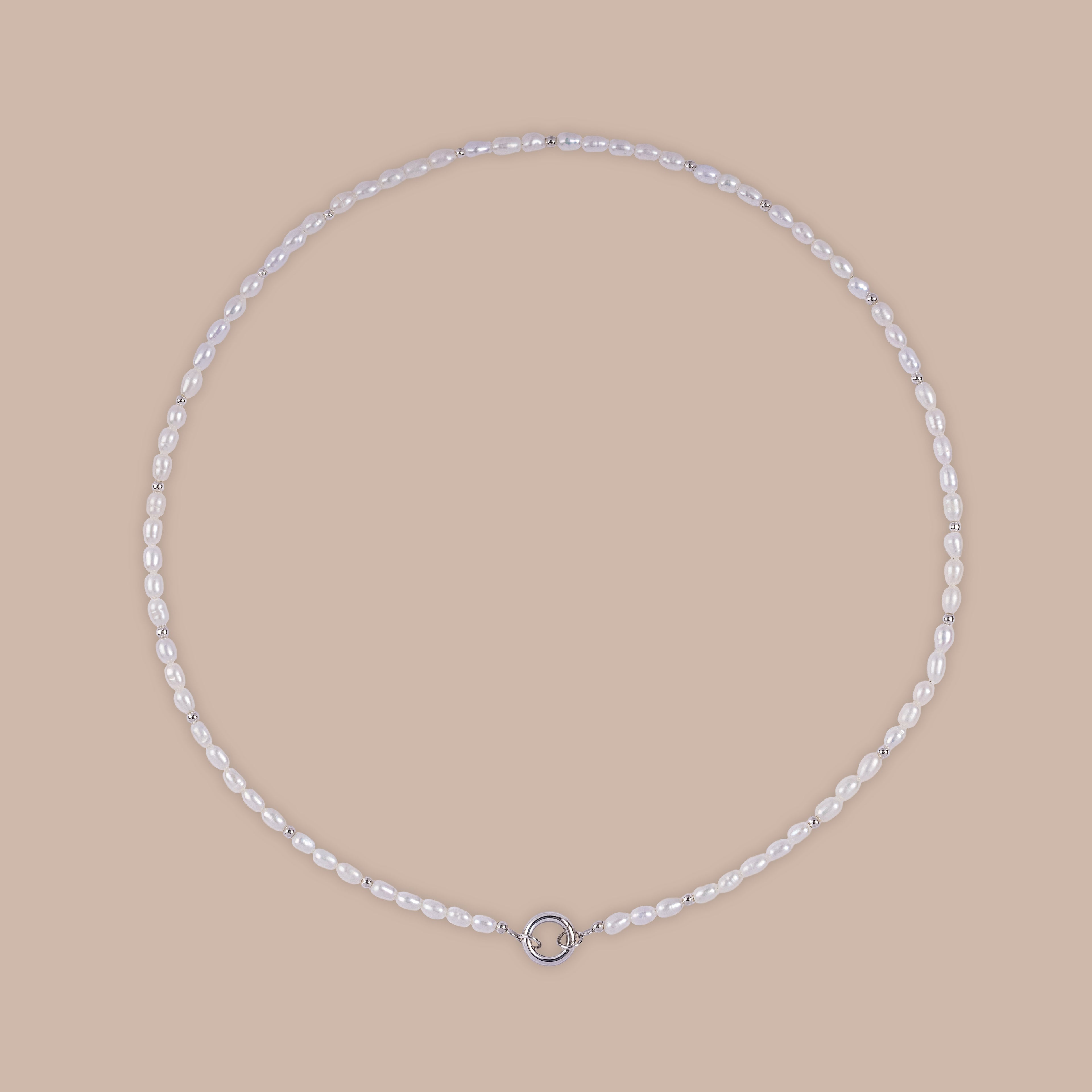Pearl Beaded Charm Necklace
