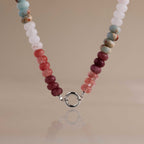 Ember Beaded Charm Necklace in Silver