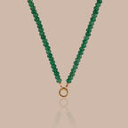Evergreen Beaded Charm Necklace in 18K Gold
