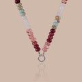 Ember Beaded Charm Necklace in Silver