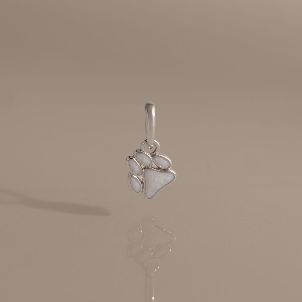 Paw Print Charm in Silver