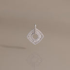 Art Deco Halo Charm in Silver