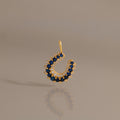 Lucky Sapphire Horseshoe Charm in 18K Gold