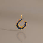 Lucky Sapphire Horseshoe Charm in 18K Gold