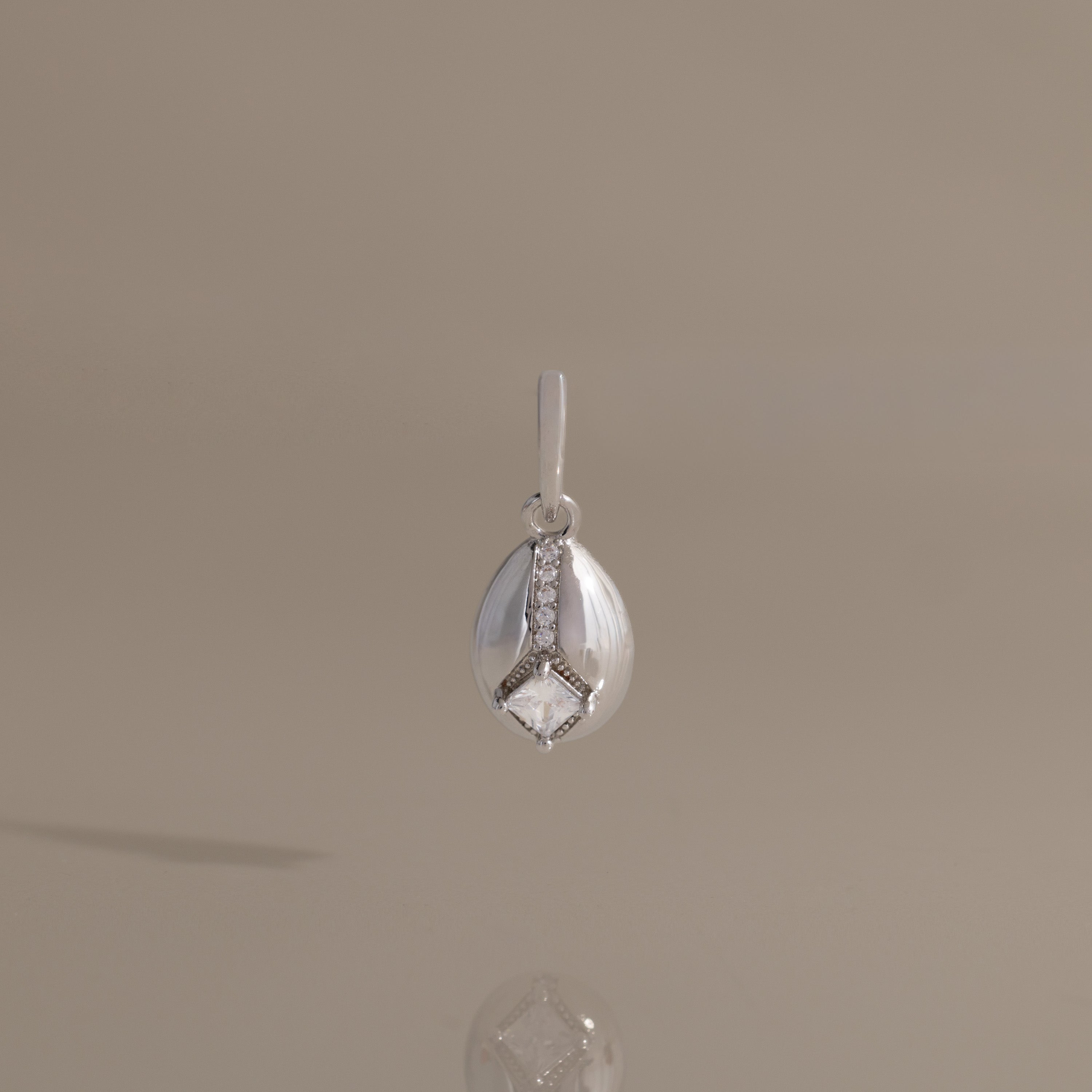 Nova Diamond Charm in Silver