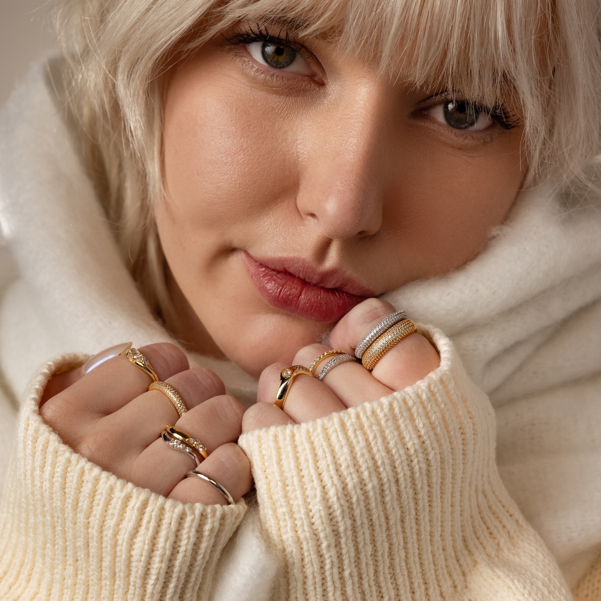 Skinny Pave Stacking Ring