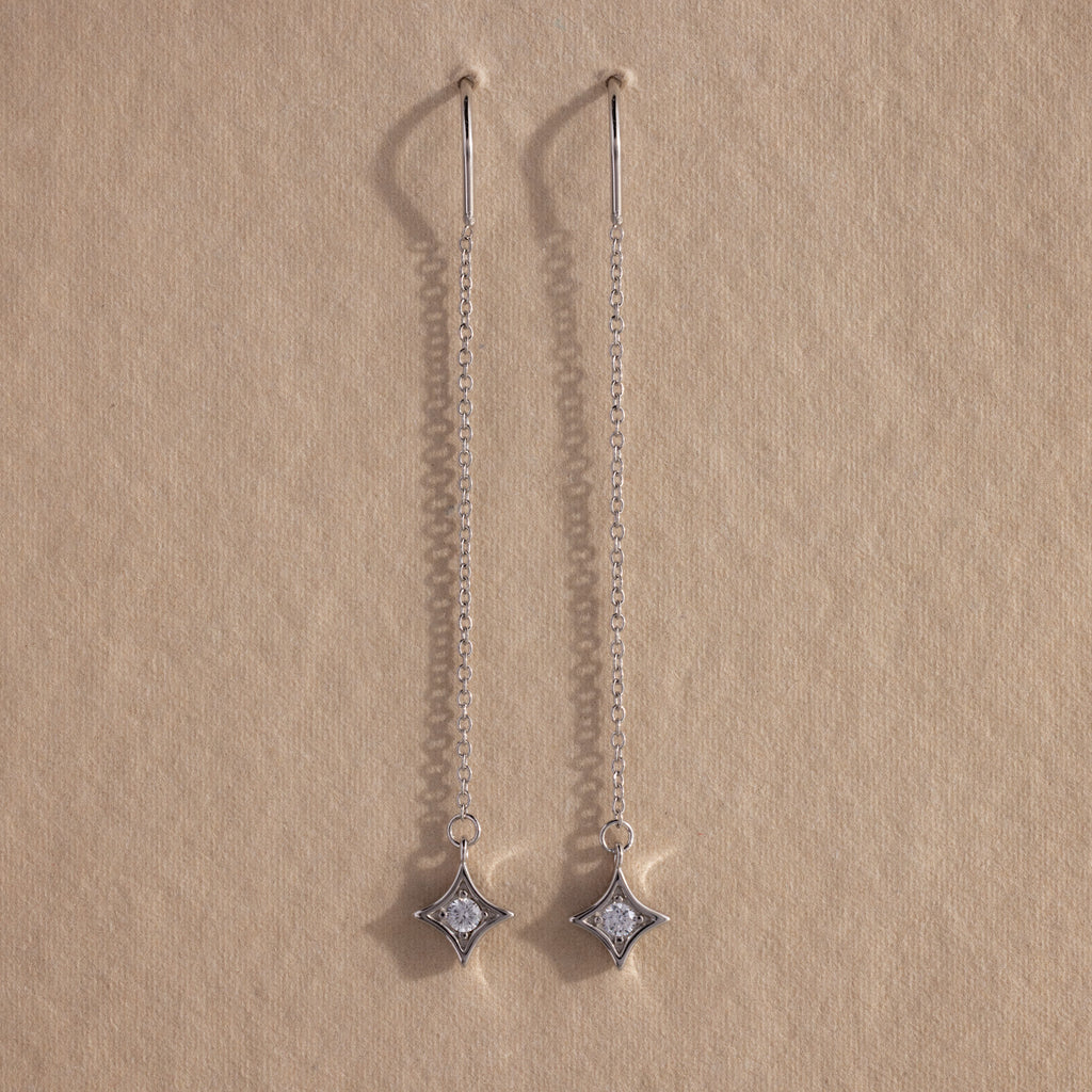 Cosmic Star Threader Earrings