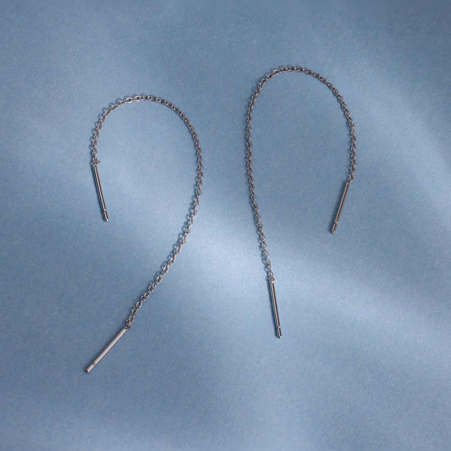 Essential Threader Earrings in Silver