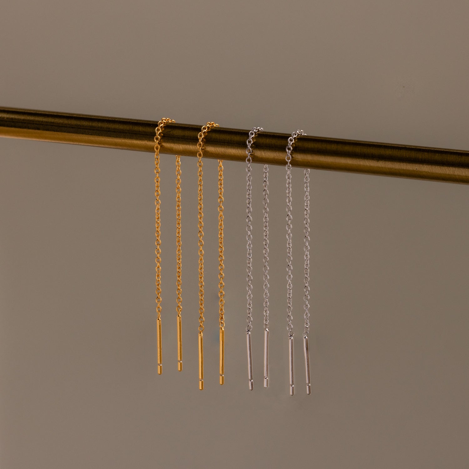 Essential Threader Earrings in Silver