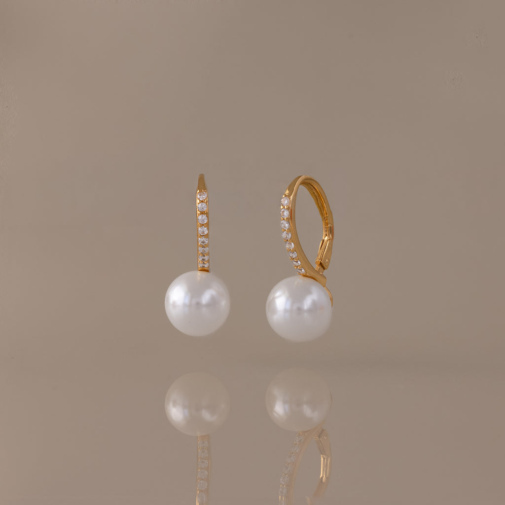 Shimmer Pearl Drop Earrings