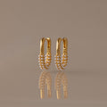 Pearl Cluster Link Hoops in 18K Gold