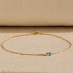 Pulsera con piedras de nacimiento de talla baguette