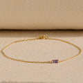 Pulsera con piedras de nacimiento de talla baguette
