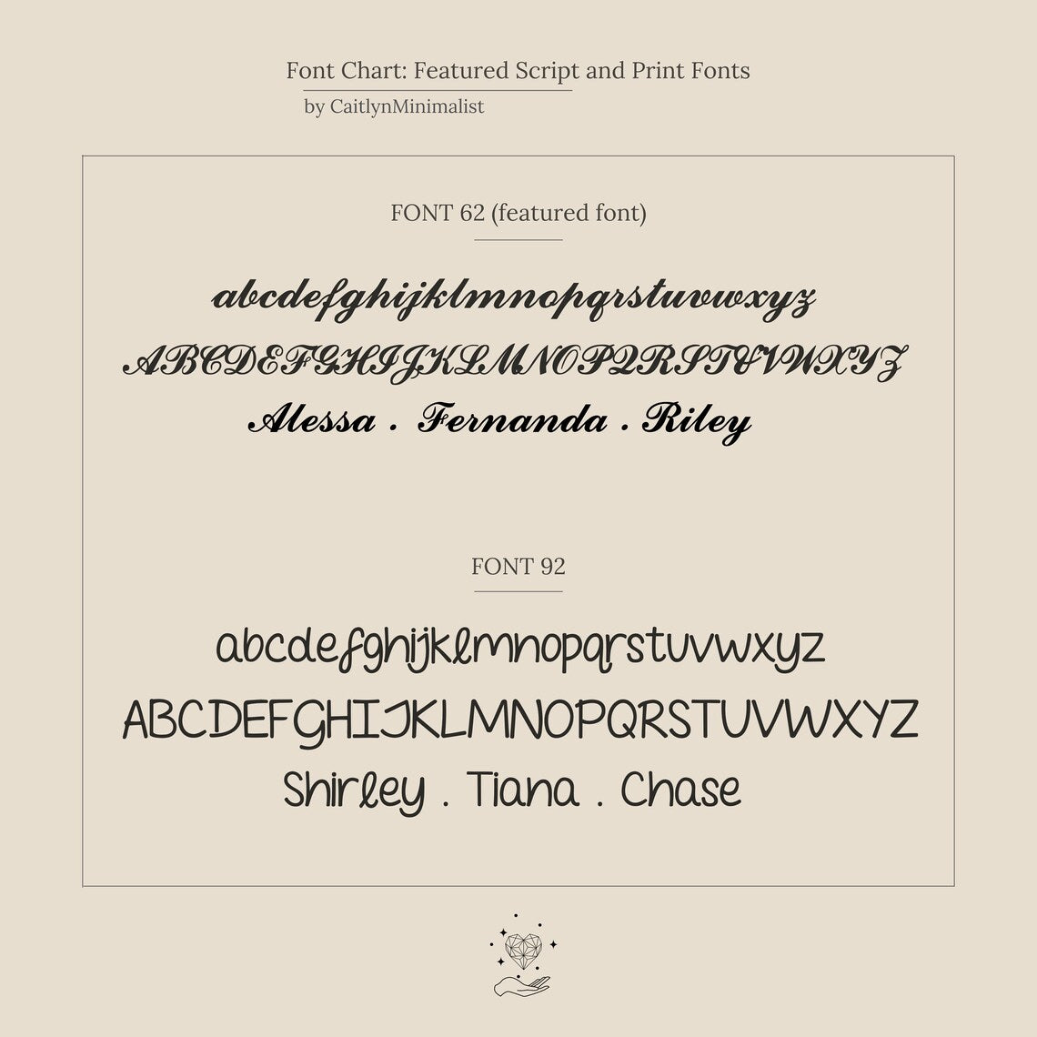 Collier avec plusieurs prénoms Carrie dans une chaîne en forme de boîte