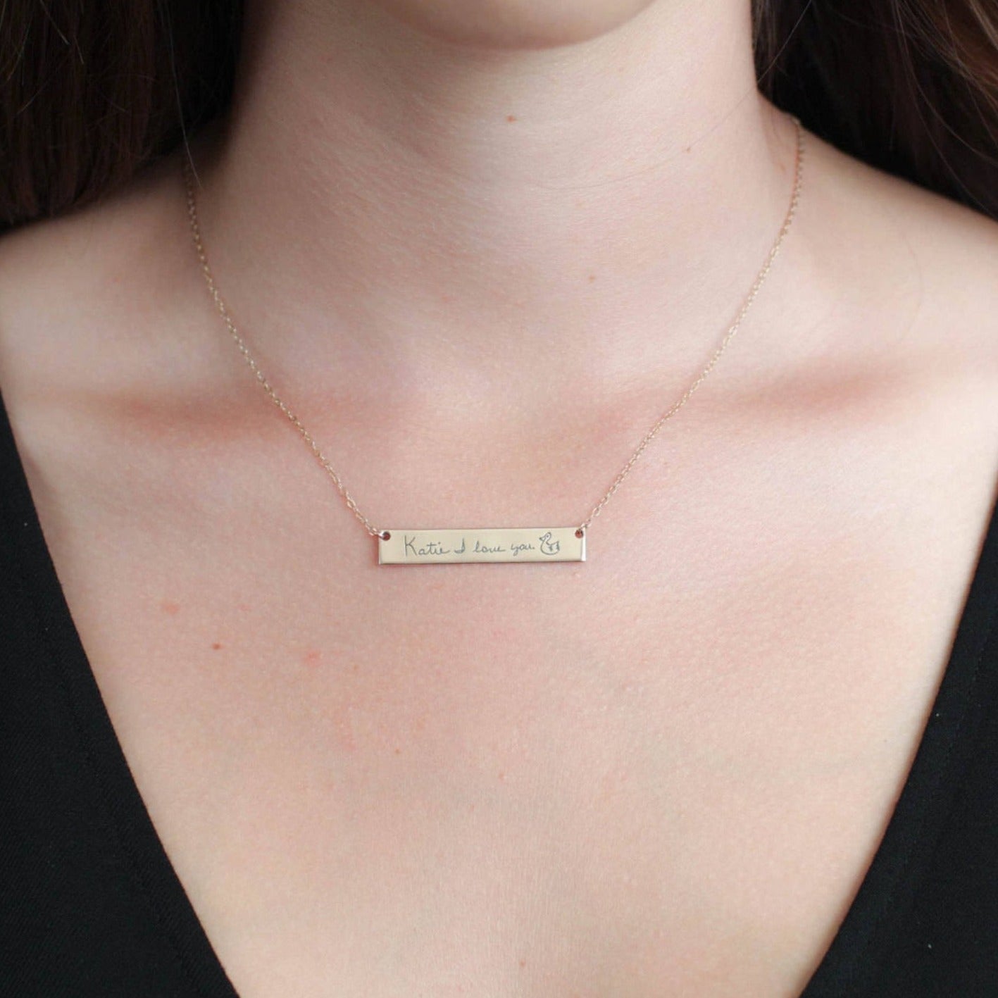 Collier de barre d’écriture manuscrite 