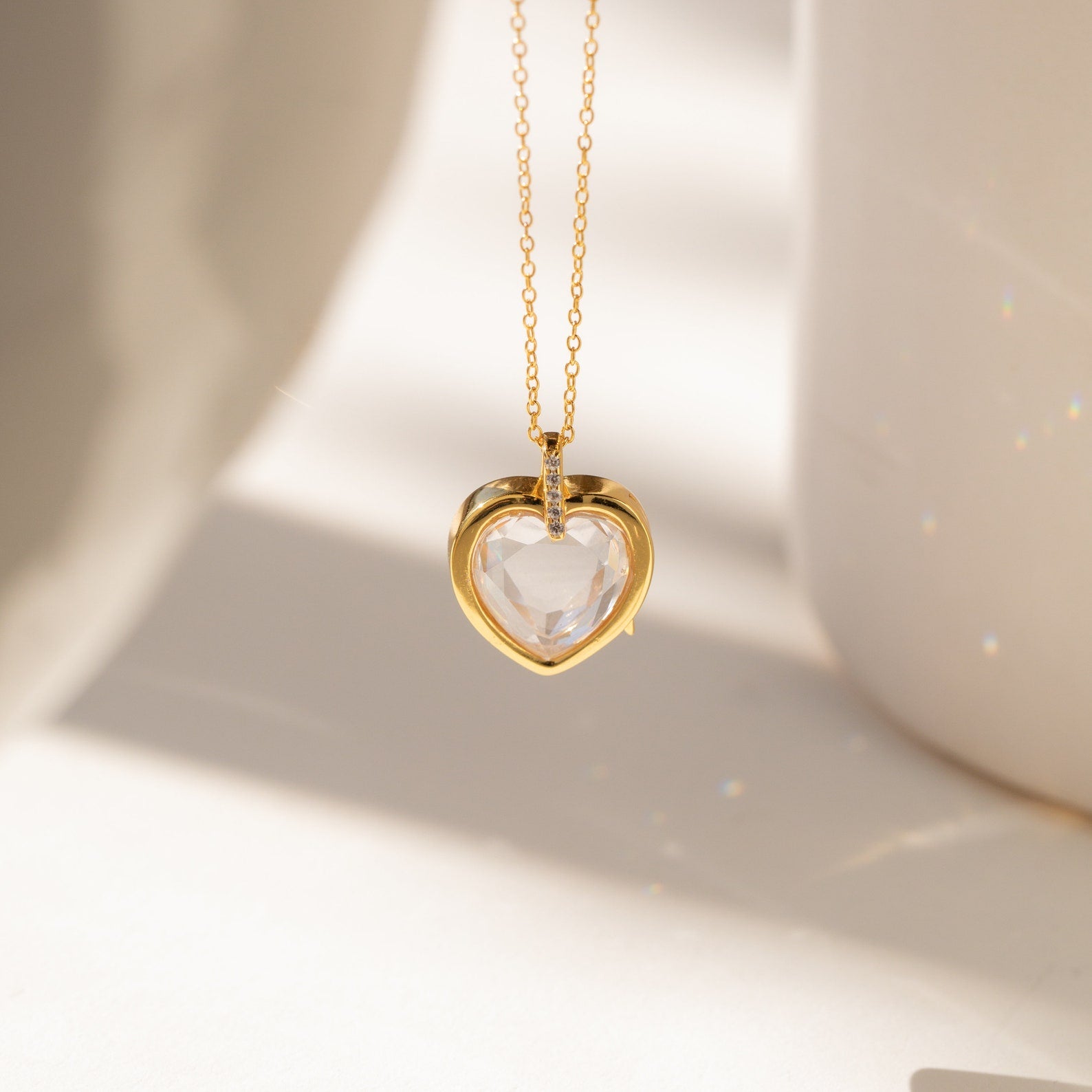 Ben-Amun 24k Gold Electroplate Chain Necklace with Heart Locket Pendant |  Neiman Marcus