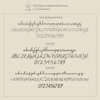 Font chart with three script styles—Font 51, Font 101, and Font 102—showing letters and numbers for customizing the Dainty Duo Initial Ring, making it a perfect personalized anniversary gift.