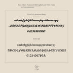 Font chart displaying two Old English fonts with uppercase, lowercase, and numbers—ideal for designing a personalized Carrie Mini Tag Necklace.