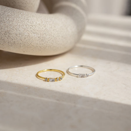 Custom Initial Morse Code Diamond Ring | Caitlyn Minimalist