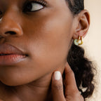 Dainty Jade Duo Hoops-Earrings-Caitlyn Minimalist