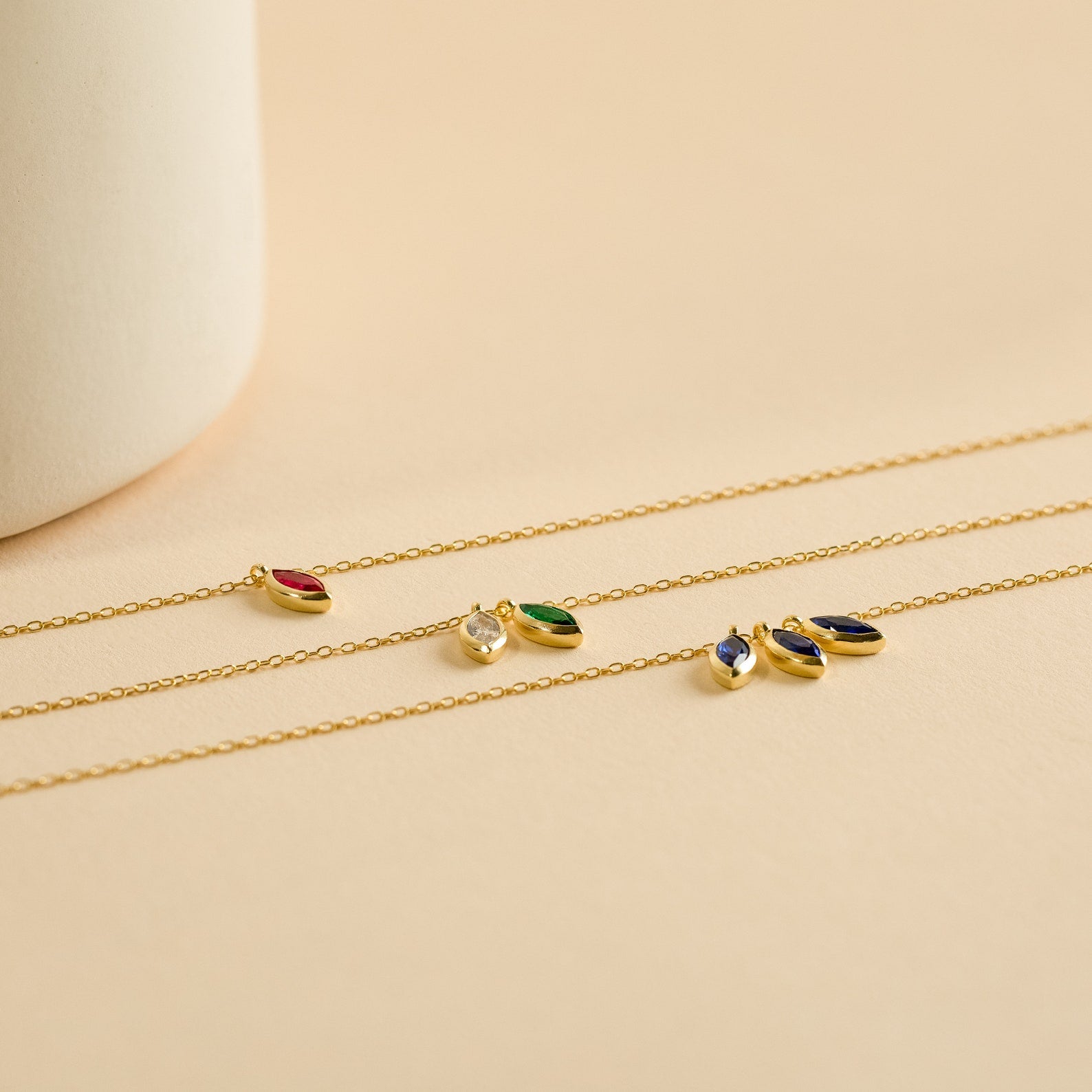 Marquise Birthstone Pendant Necklace
