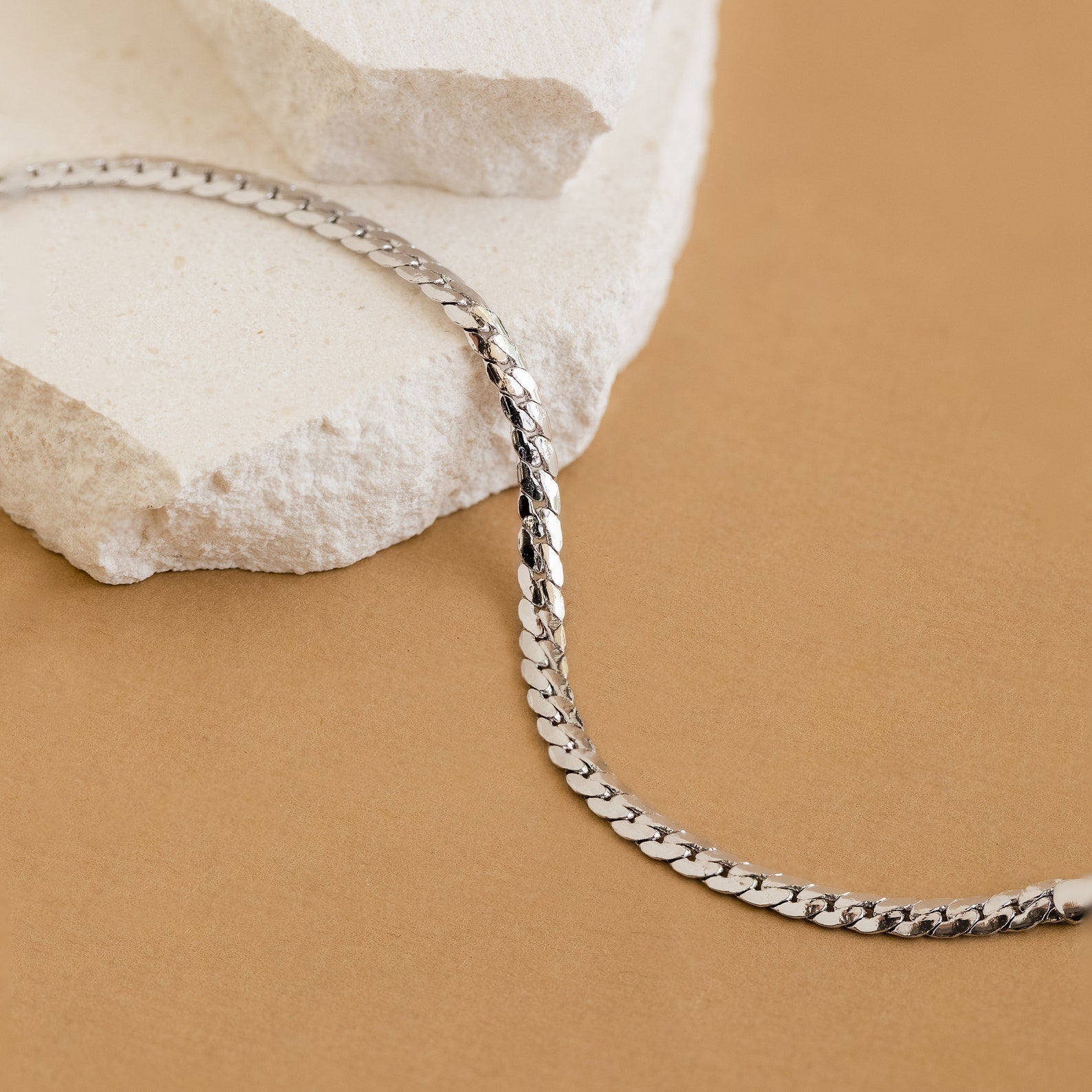 Minimalist Sterling Silver Snake Chain Bracelet