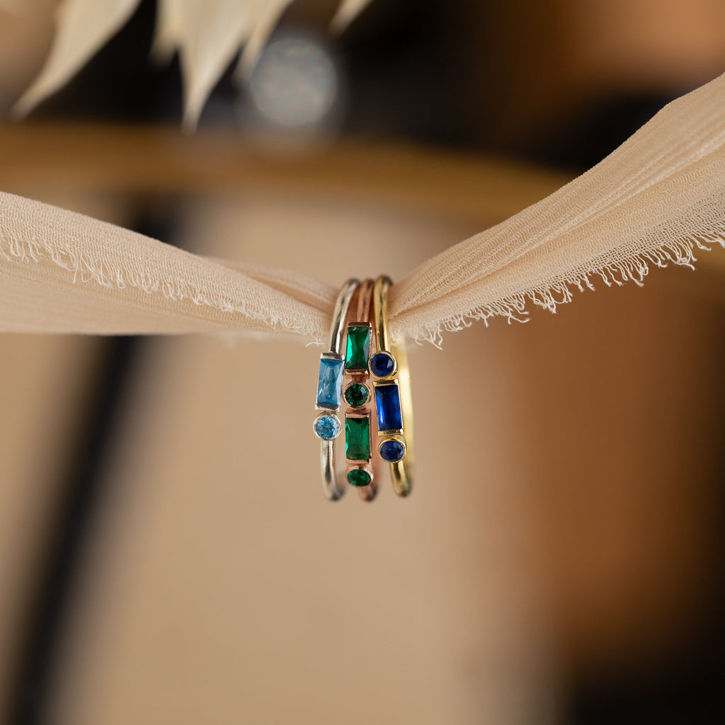 Custom Initial Morse Code Diamond Ring | Caitlyn Minimalist