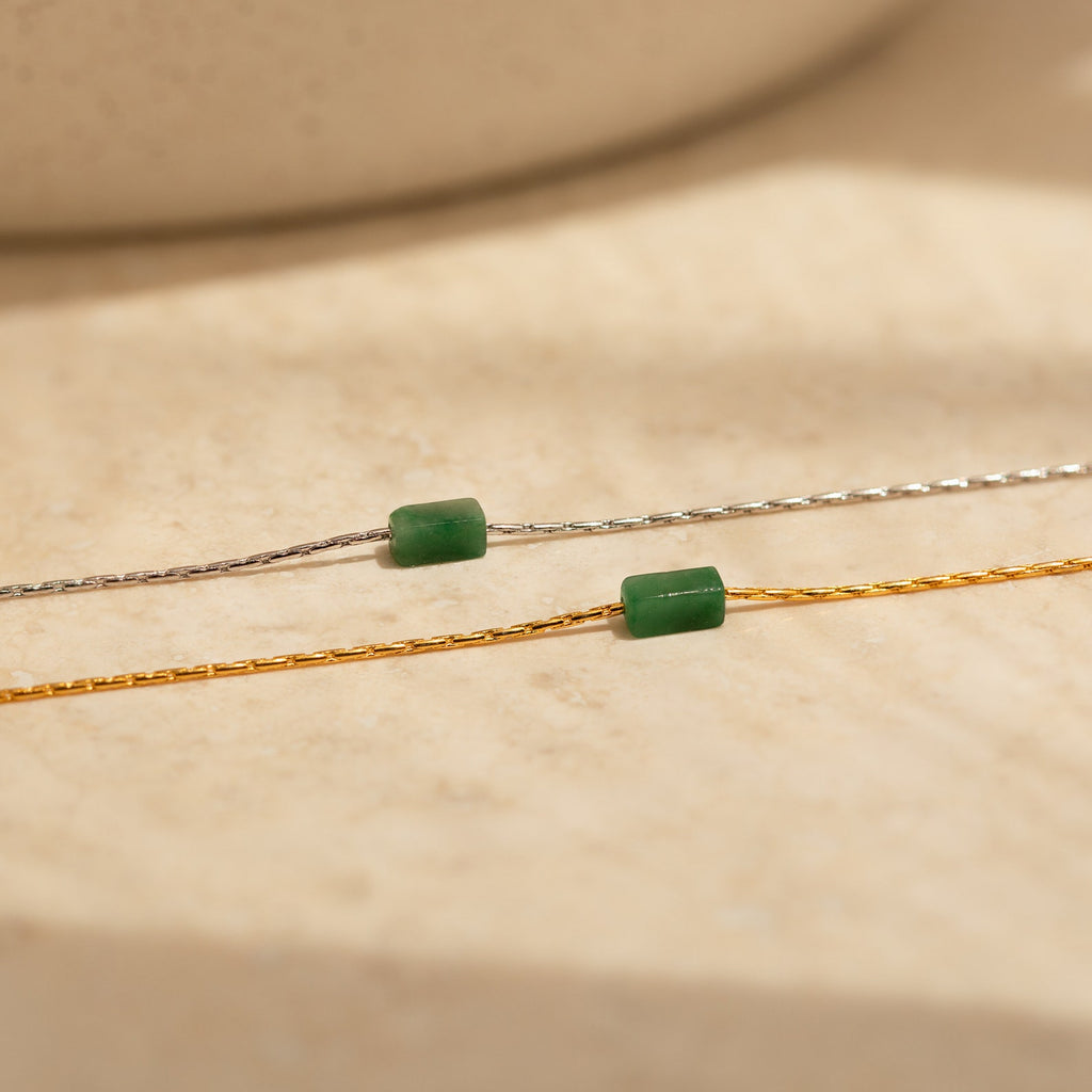 Dainty Jade Bar Necklace • NR150-Necklaces-Caitlyn Minimalist