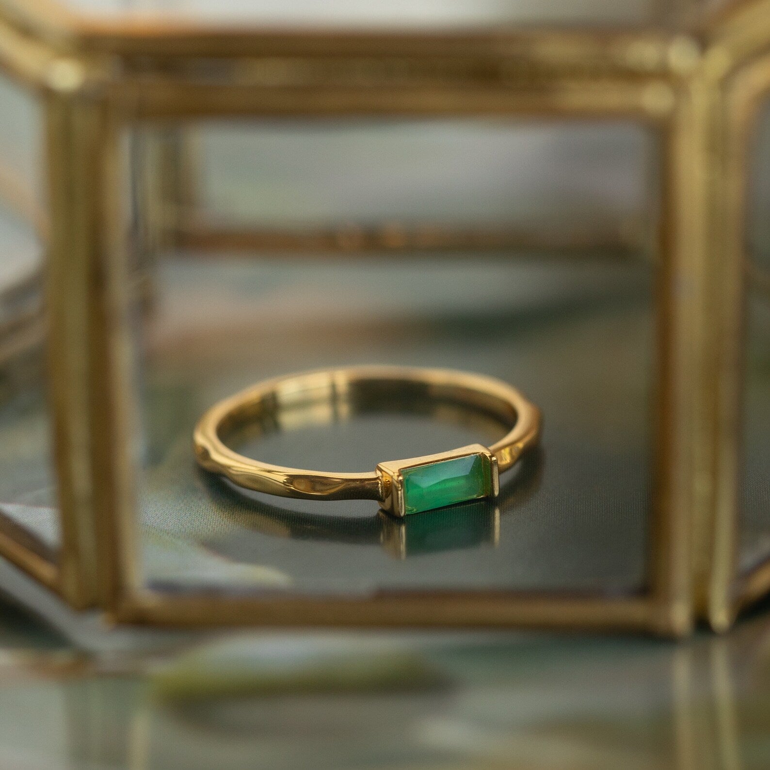 Jade Baguette Ring