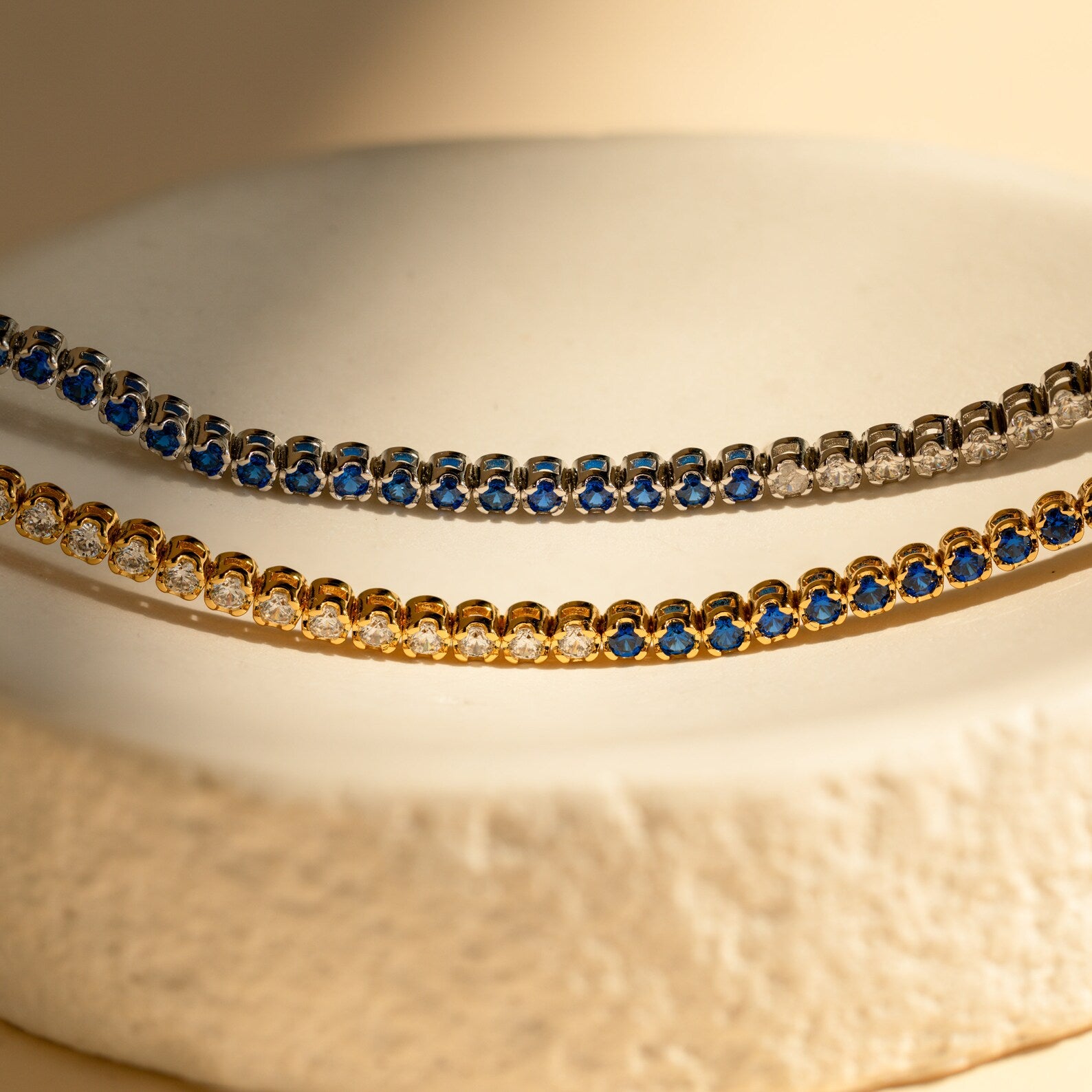 Blue Diamond Tennis Bracelet