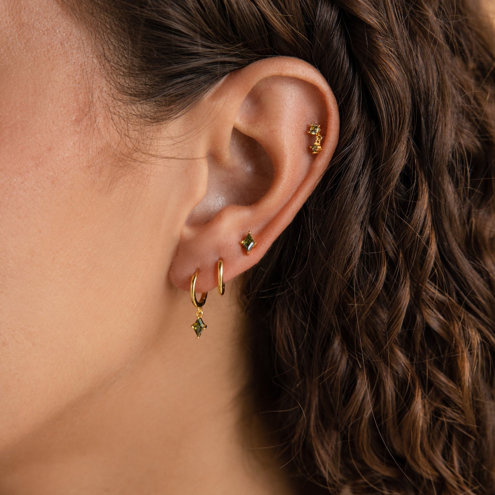 Peridot Earring Set