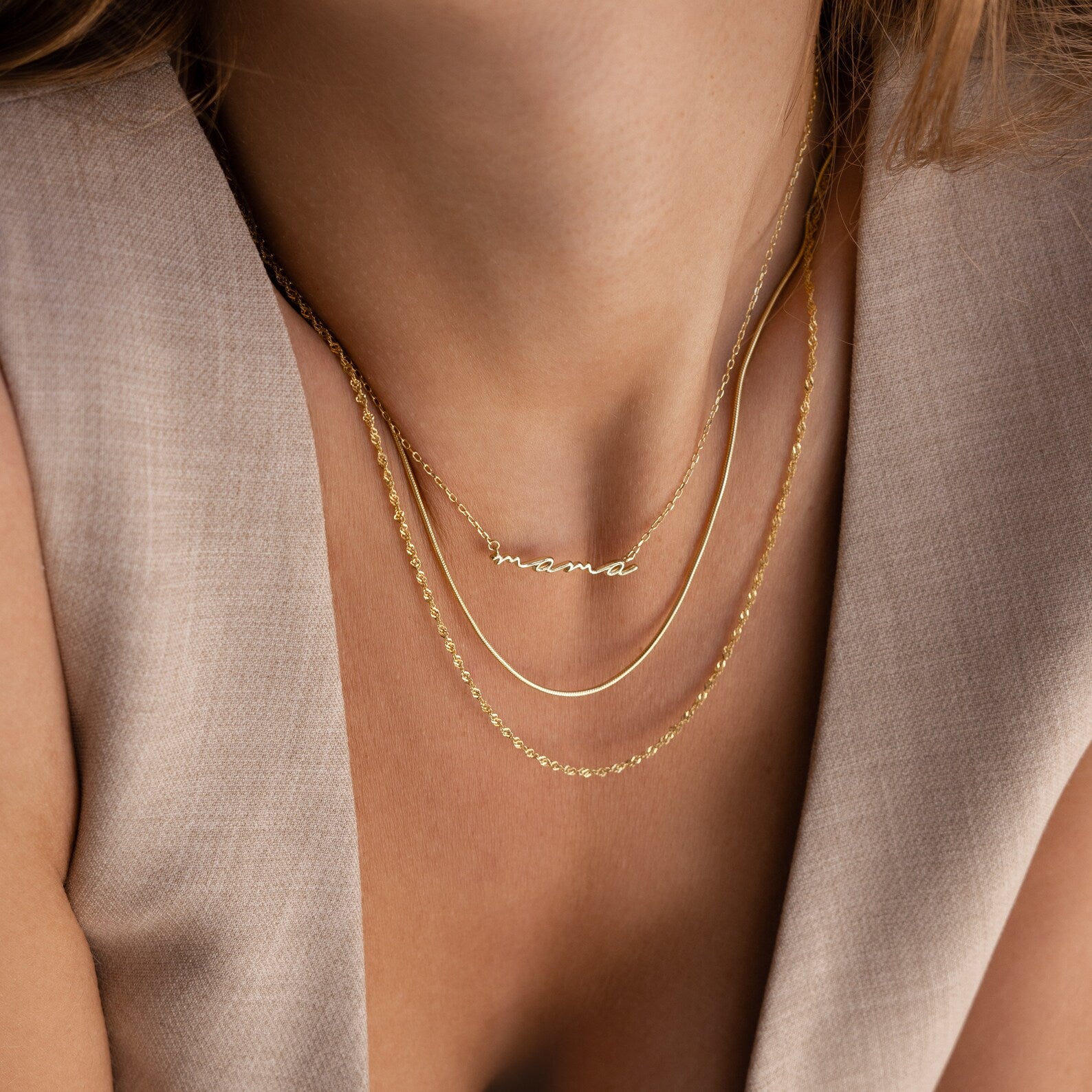 Dainty Bubble Name Necklace