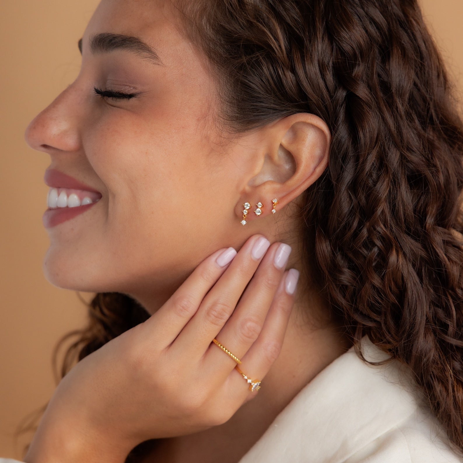 Spike Earring, Gold Spike Earring, Set of 3 Earring, Dainty Hole to Hole  Earring, Minimalist Earring, Chain Earring, Dangle Chain Earring - Etsy |  Spike earrings, Etsy earrings, Minimalist earrings