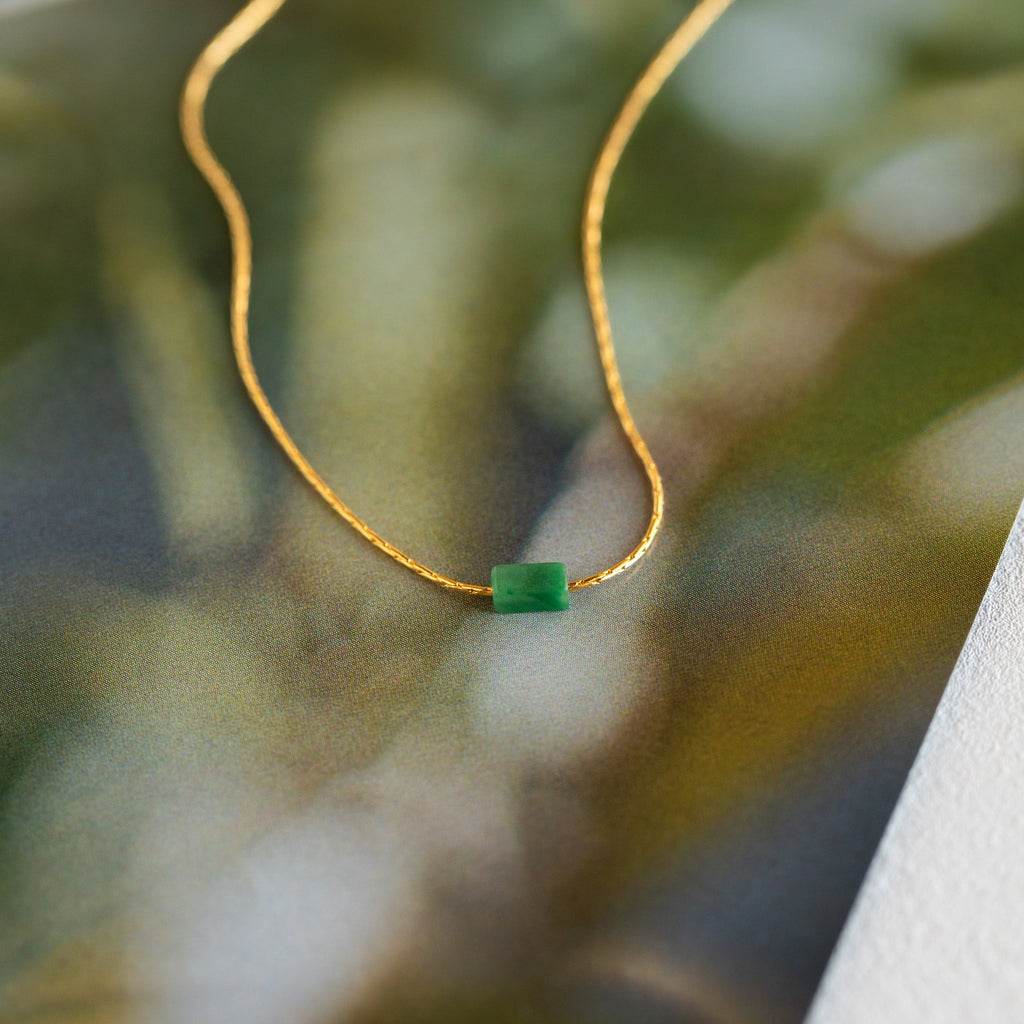 Dainty Jade Bar Necklace • NR150-Necklaces-Caitlyn Minimalist