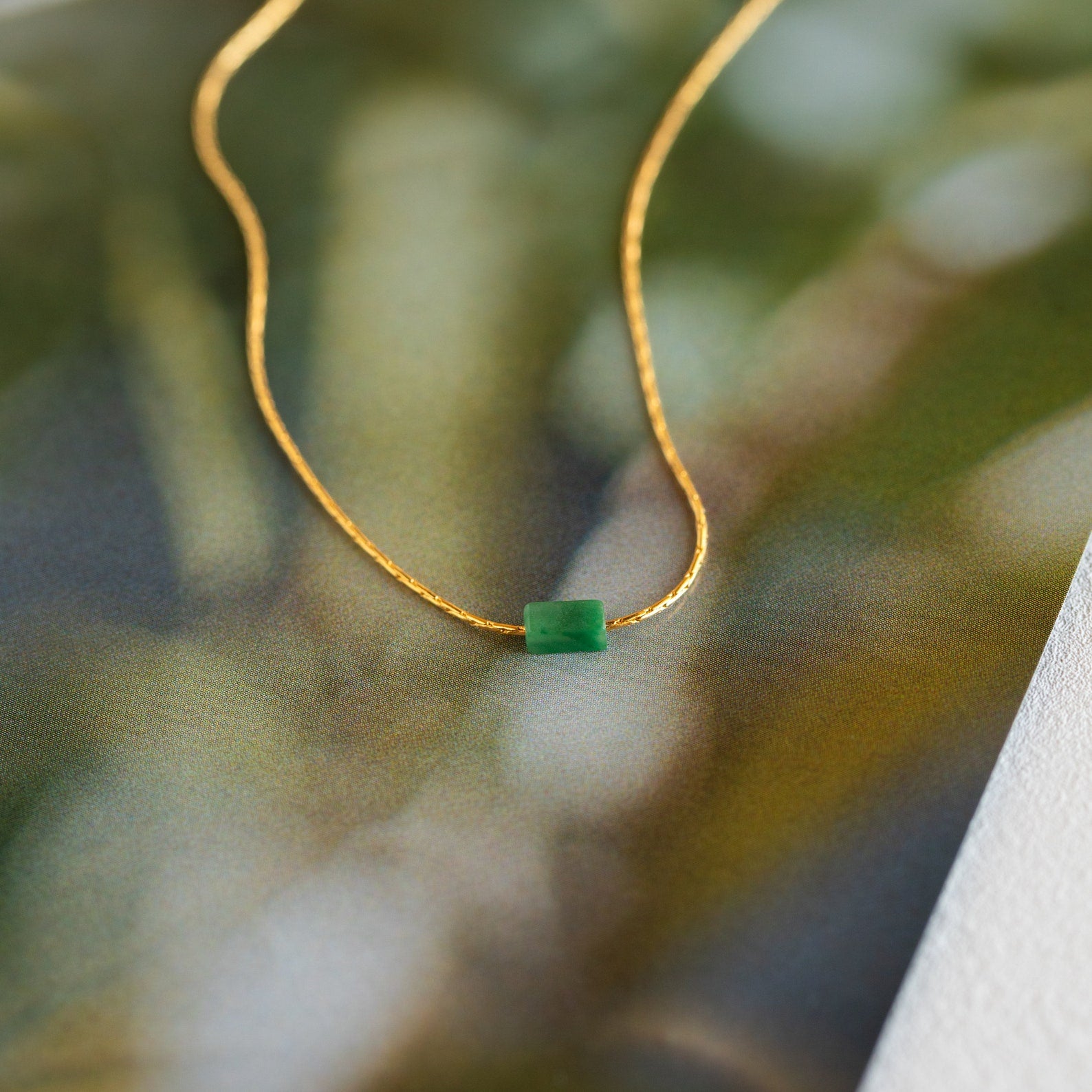 Dainty Jade Bar Necklace • NR150-Necklaces-Caitlyn Minimalist