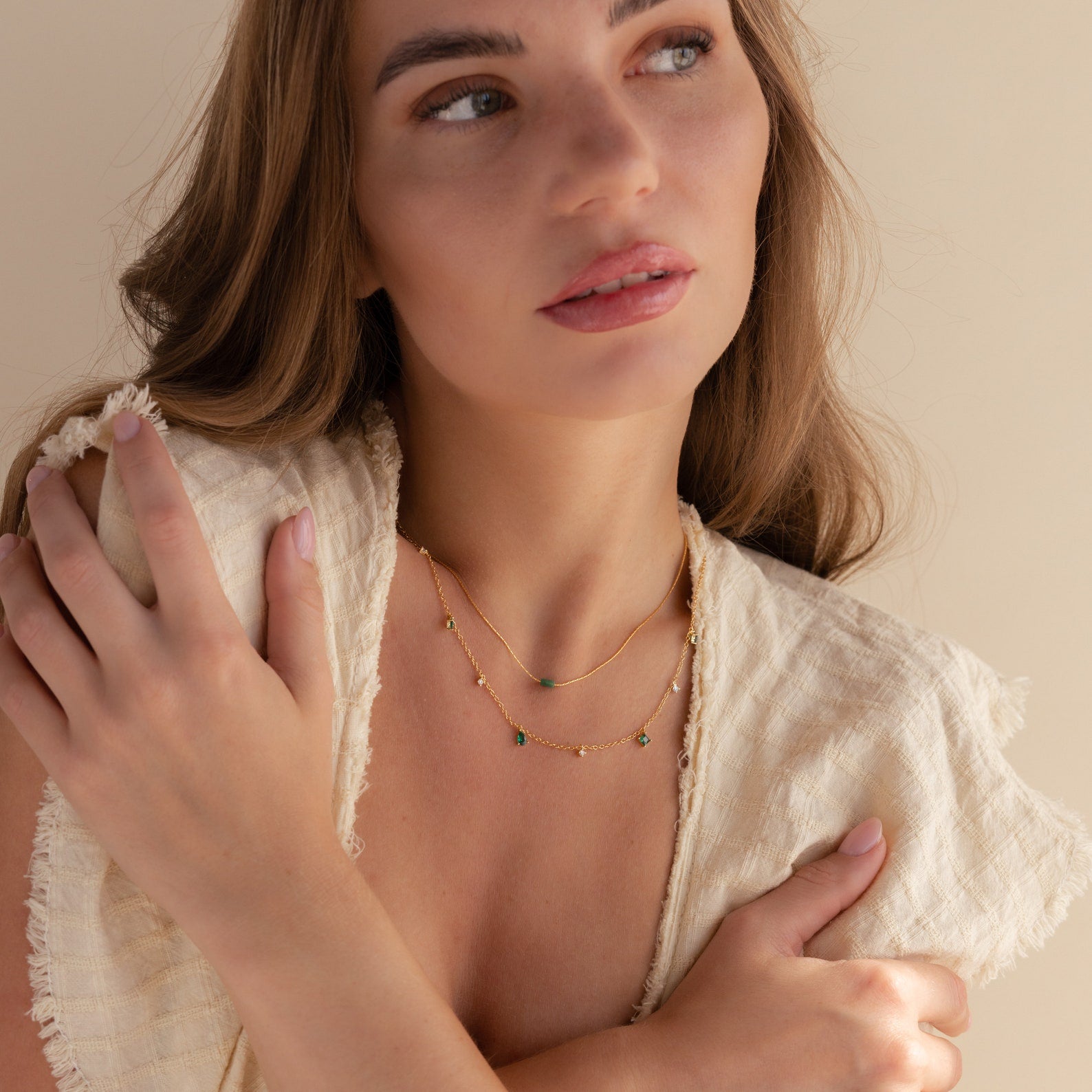 Dainty Jade Bar Necklace • NR150-Necklaces-Caitlyn Minimalist