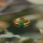 Jade Baguette Ring-Rings-Caitlyn Minimalist
